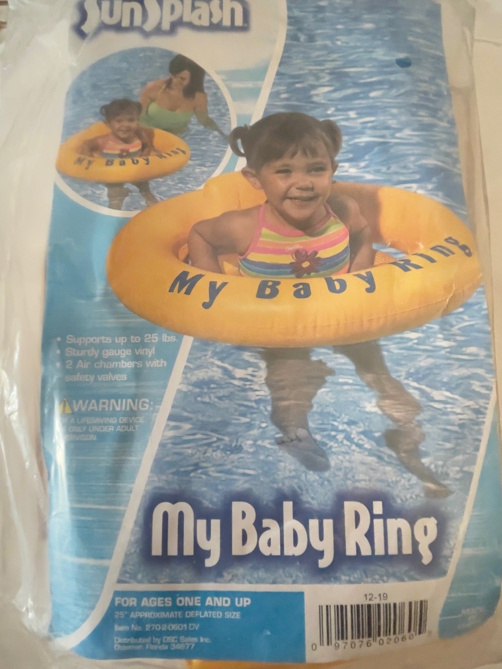 Splash Yellow My Baby Ring Inflatable Swim Float